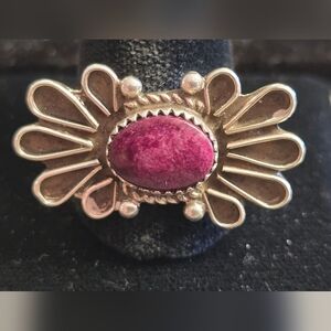 Amazing Navajo Made Ruby Ring Size 9